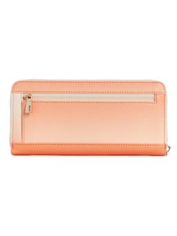 Guess - Orange Textured Laurel Zip Around Wallet