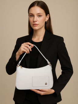 United Colors of Benetton - Women Silvia PU Handbag - Ivory