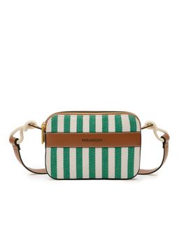MIRAGGIO - Green Soleil Crossbody Sling Bag With Detachable Strap (M)