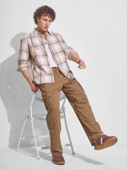 HIGHLANDER - Men Multi-Colour Cotton Relaxed Fit Shirt