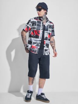 HIGHLANDER - Men Multi-Colour Polyester Relaxed Fit Shirt