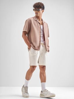 HIGHLANDER - Men Brown Polyester Blend Relaxed Fit Shirt