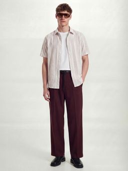 HIGHLANDER - Men White Cotton Relaxed Fit Shirt