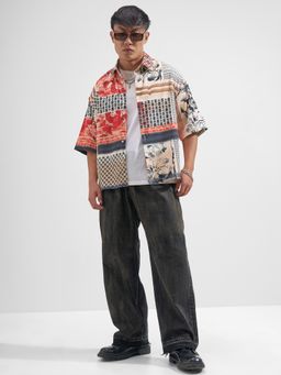 HIGHLANDER - Men Multi-Colour Viscose Rayon Boxy Fit Shirt