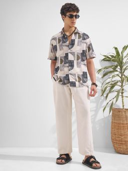 HIGHLANDER - Men Multi-Colour Cotton Blend Relaxed Fit Shirt
