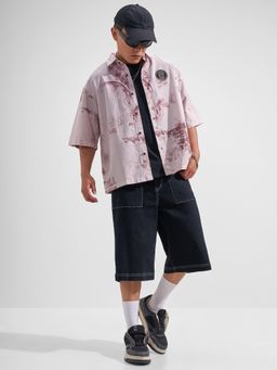 HIGHLANDER - Men Pink Cotton Slim Fit Shirt