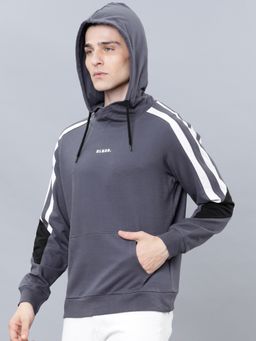 HIGHLANDER - Men Blue Polyester Regular Fit Hoodie