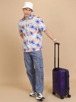 HIGHLANDER - Men Beige Polyester Loose Fit Shirt