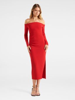 Forever New - Rose Red Kenny Cold Shoulder Dress