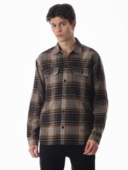 Jack & Jones - Men'S Oversized Brown Shirt