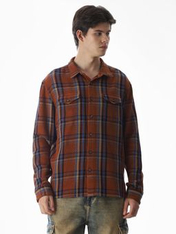 Jack & Jones - Men'S Oversized Brown Shirt