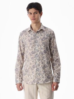 Jack & Jones - Men'S Slim Fit Beige Shirt
