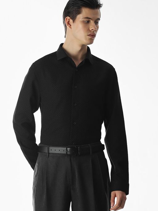 Jack & Jones Men'S Slim Fit Black Shirt