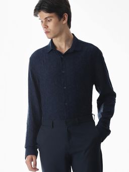 Jack & Jones - Men'S Slim Fit Navy Blue Shirt