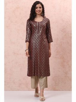 Rangriti - Maroon Printed Kurta