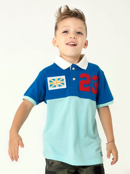 CHERRY CRUMBLE BY NITT HYMAN - Boys Multicolor Submarine Polo T-Shirt