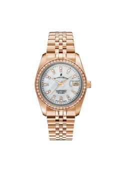 Jacques Du Manior - Inspiration Swiss Made Analogue White Round Dial Womens Watch- Nrop.15