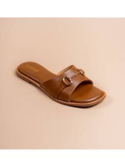 VANSON - Tan Brownie Hardware Flats