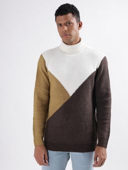 LINDBERGH - Men Multi-Color Colorblock Turtle Neck Sweater