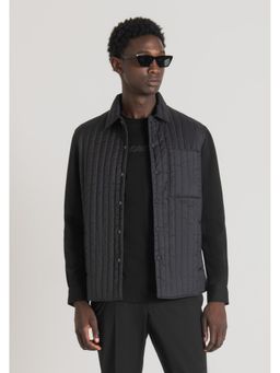 Antony Morato - Men Solid Shirt Collar Full Sleeves Jacket