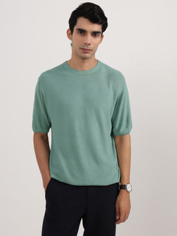 Andamen - Winter Green Crew-Slim T-Shirt