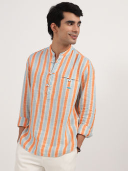 Andamen - Orange Men Full Sleeve Regular Fit Shirt