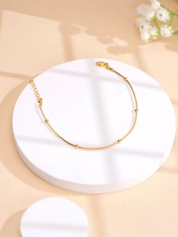 Yellow Chimes - Gold Tone Beads Designed Bracelet
