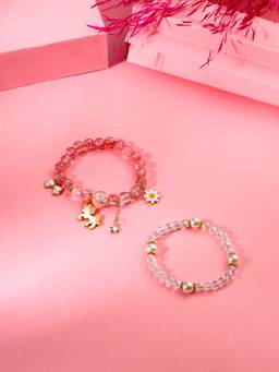 Yellow Chimes - Multi layered Unicorn Charm Bracelet