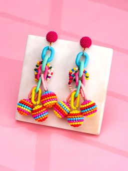 Yellow Chimes - Danglers Earrings for Girls & Women Multi-Color