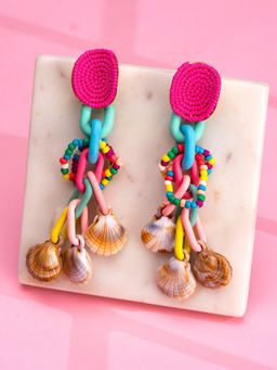 Yellow Chimes - Danglers Earrings for Girls & Women Multi-Color