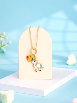 Yellow Chimes - Unicorn Charm Pendant Necklace