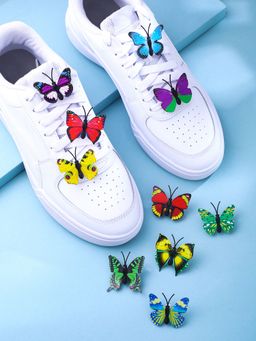 Yellow Chimes - Shoelace Charms Butterfly Design 8 Pcs