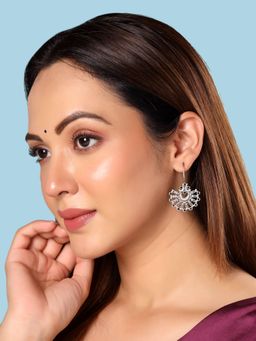 Yellow Chimes - Silver Oxidised Drop Earrings