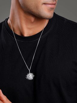 GIVA - Men 925 Oxidised Silver Sunborn Horse Pendant Necklace