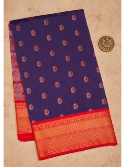 Koskii - Women Zariwork Silk Saree With Unstitched Blouse