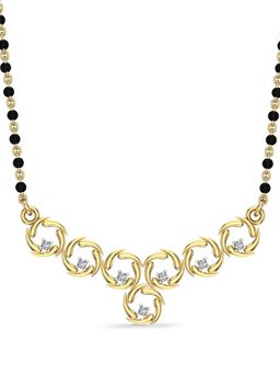 DISHIS - 14k BIS Hallmark Yellow Gold and Diamond Tanmaniya Pendant