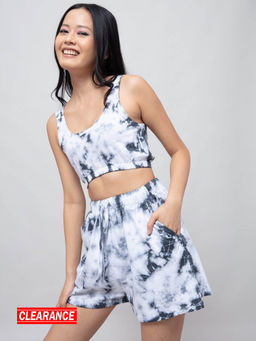 Twenty Dresses by Nykaa Fashion - Live Life In Full Bloom Crop Top and Shorts (Set of 2)