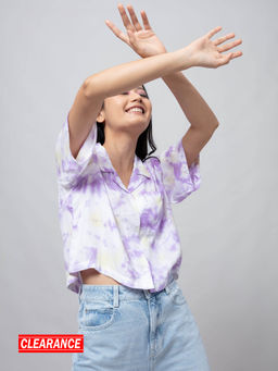 Twenty Dresses by Nykaa Fashion - Multicolor Tie And Dye Resort Sleeves Shirt