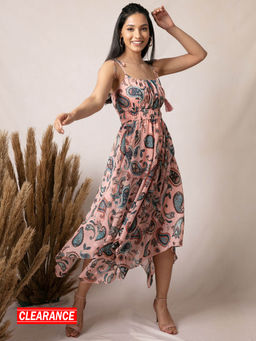 Twenty Dresses by Nykaa Fashion - Pink Printed Midi Dress