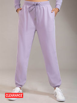 Twenty Dresses by Nykaa Fashion - Basics Purple Solid Ankle Joggers
