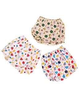 Moms Home - Space, Water Melon & Mix Fruits Organic Cotton Unisex Baby Briefs - Pack of 3