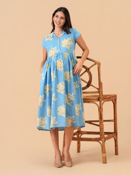 The Mom Store - Celeste Pastels Maternity and Nursing Dress