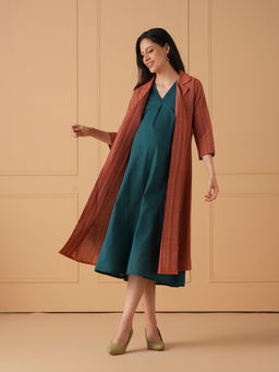 The Mom Store - Power frame Maternity and Nursing Shacket Dress