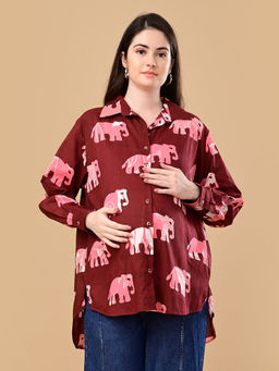 The Mom Store - Herd You Right Maternity and Nursing Oversized Shirt