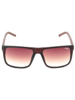 IRUS - Men UV Protected Brown Lens Rectangle Sunglasses (57)