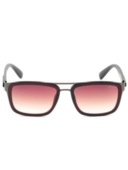 IRUS - Men UV Protected Brown Lens Rectangle Sunglasses (56)