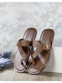 Fabindia - Men Brown Leather Sandals