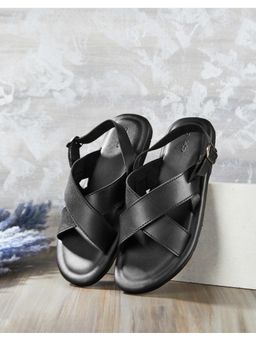 Fabindia - Men Black Leather Sandals