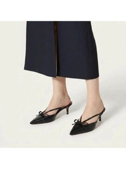 OZZARO - Women Black Ink Charm Kitten Heels