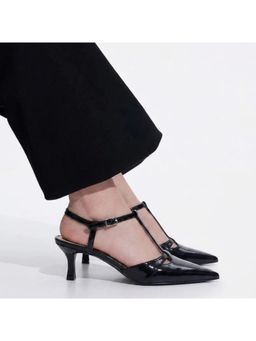 OZZARO - Women Black Mini Glam Kitten Heels